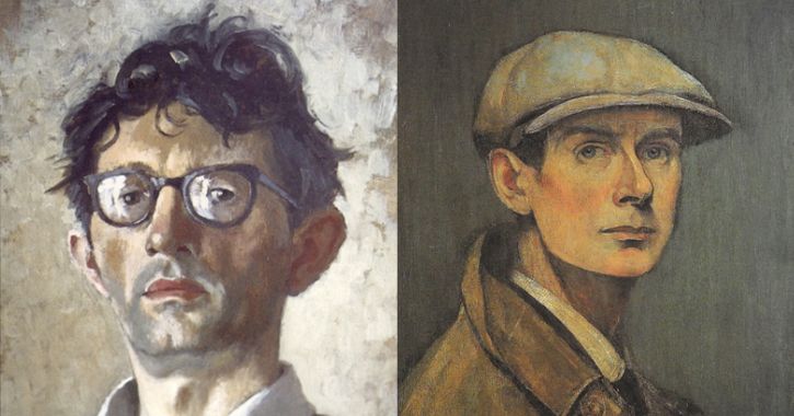 self portrait of Norman Cornish and Lowry